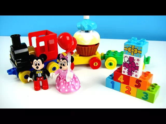 玩米奇妙妙屋 火車生日蛋糕園遊會 數字學習 樂高積木 玩具開箱